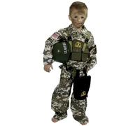 Déguisement militaire enfant US Navy - Complet - Vert - Polyester - 12 à 14 ans