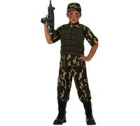 Déguisement militaire garçon ATOSA - 10/12 ans - Polyester - Vert