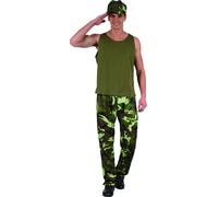 Déguisement Militaire Vert Kaki Homme Vert