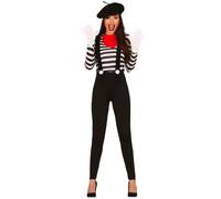 Déguisement Mime Béret Femme - FIESTAS GUIRCA, S.L. - M/L - Multicolore Noir - Carnaval Halloween S/M