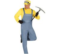 Fiestas Guirca – Déguisement Minion Jaune Ciné Adulte – T-shirt, chapeau, salopette (52-54/L)