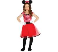 Déguisement Minnie Disney Fille - Personnage Fiction - Rouge - Polyester - Normes UE 3-4 ans