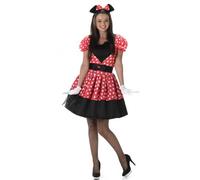 Déguisement Miss Mouse Femme, Taille Small Rouge
