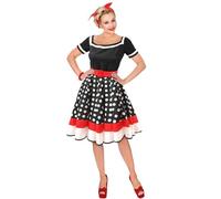 Widmann Costume Party Fashion – Robe mode années 50 avec jupon, Rockabilly Rock'n'Roll