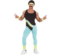 Fiestas Guirca – Costume de gymnaste années 80 – Combinaison sportive – Homme Taille 48-50 (M)
