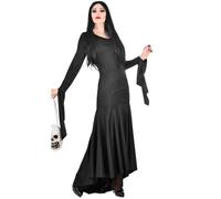 Déguisement Morticia - WIDMANN - XL - Femme - Noir - Polyester - Élégant XS