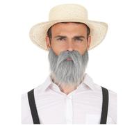 Déguisement - Moustache et barbe grises adulte