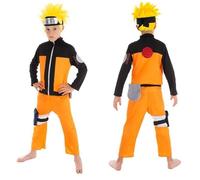 Chaks Déguisement Naruto Garçon – Licence officielle, 5 pièces Orange 116 cm