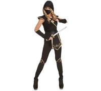 Déguisement - Ninja Dragon femme - Noir - Costume complet - Culture nippone ou chinoise S