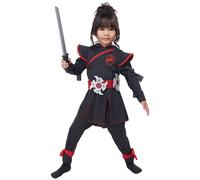 Déguisement Ninja Fille - Taille: M 3 - 4 Ans (101cm) Noir