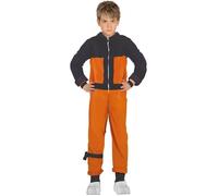 Déguisement Anime Ninja Orange Et Noir Garçon Multicolore