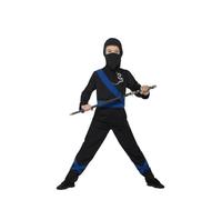 Déguisement Ninja noir et bleu pour enfant - SMIFFY'S - Ninja - Polyester - Intérieur 7-9 ans