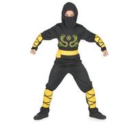 Déguisement ninja noir et jaune garçon Jadeo Multicolore - Jadeo - 10/12 ans 10-12 ans