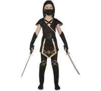 Mon autre moi, Costumes vivants, Ninja-Kostüm für Mädchen, Farbe: schwarz 5-6 ans Schwarz