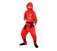 Déguisement Ninja Rouge Dragon - 4/5 Ans Multicolore