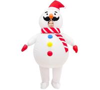 Déguisement Noël Costume Gonflable Drôle Bonhomme De Neige Barbu Poupée Fête Déguisement Halloween