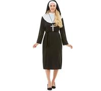 Déguisement nonne femme Religieux, Nun, Sister Act, Professions - Noir XS
