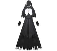 Déguisement Nonne Horreur - Costume Nonne Horreur pour Adulte - Deguisement La Nonne Le Film, Unique Costume Nonne Halloween, Vêtements De Scène pour Jeu De Rôle, Festival