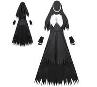 Déguisement Nonne Horreur - Costume Nonne Horreur pour Adulte - Deguisement La Nonne Le Film, Unique Costume Nonne Halloween, Vêtements De Scène pour Jeu De Rôle, Festival
