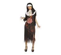 DÉGUISEMENT NONNE SANGLANTE FEMME M/L Noir M/L