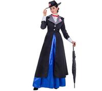 Déguisement - Nounou Poppins Veste Femme - Blanc - Polyester - Idéal Carnaval M