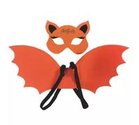 Déguisement - ORANGE - Chauve-souris - 2 pièces - Masque et ailes - Halloween TU