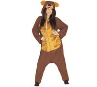 Déguisement Ours Adulte - FIESTAS GUIRCA - Modèle Ours - Blanc et Multicolore - Taille L-XL - Capuche 52/56