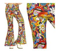 DÉGUISEMENT PANTALON HIPPIE PEACE LOVE FEMME L Multicolore L