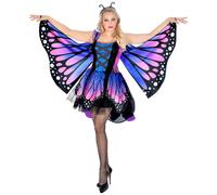 Déguisement Papillon Mystique Ailes Bicolore Femme Multicolore