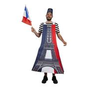 Déguisement - Paris - Tour Eiffel - Taille unique - Multicolore - Comprend chapeau et tour