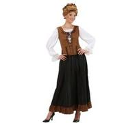 WIDMANN MILANO PARTY FASHION W, Costume de Ferme Femme, Look médiéval Authentique, Robe élégante, Corset Flatteur, matériaux de qualité, détails soignés, Taille S, Polyvalent pour événements