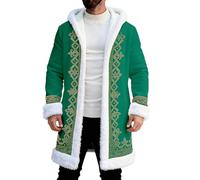 Déguisement Pere Noel Adulte Cape Mere Manteau Papa Masque Père Deguisement Barbe Costume De Tenue Homme Femme Habit Enfant Rouge en Velours À Capuche Noël Le du Santa Claus Bonnet Lutin Mère Moto