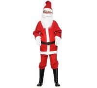 Déguisement Père Noël Américain Enfant 3-5 Ans - Rouge - Flanelle