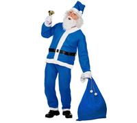 widmann 15365 Costume BABBO NATALE BLU One Size Fits Most Adult
