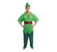 P’TIT CLOWN - 21165 - Déguisement Peter - Costume pour Adulte - Parfait pour Carnaval, Fêtes Costumées et Évènements à Thème - Confortable et Original - Polyester - Vert - Tailles L/XL