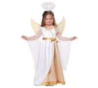 Déguisement Petit Ange Blanc Et Or Luxe Fille - Taille: M 3 - 4 Ans (101cm)