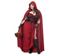 Déguisement Petit Chaperon Rouge Gothique Femme Halloween - Taille: Xxl Rouge