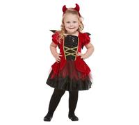 Déguisement Petit Diablotin Fille - Taille: 1-2 Ans (84/89 Cm) Rouge