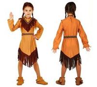 déguisement petite indienne fille - 5/6 ans - marron - guirca 83647 Marron G