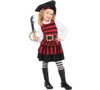 déguisement petite pirate fille - 3/4 ans - rouge - amscan 997042 Rouge G
