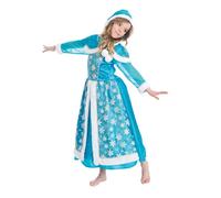 Déguisement Petite Princesse Des Neiges - CHAKS - Fille - Bleu - Carnaval - Anniversaire - Noël