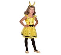 DÉGUISEMENT PIKACHU POKÉMON ROBE JAUNE FILLE 3-4 ans