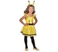déguisement pikachu pokémon robe jaune fille - 3/4 ans - jaune - amscan 9911598 Jaune G