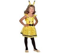 déguisement pikachu pokémon robe jaune fille - 3/4 ans - jaune - amscan 9911598 Jaune G