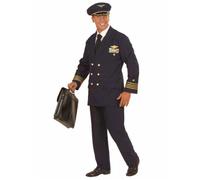 Déguisement Pilote Commandant Homme - Costume WIDMANN Bleu M