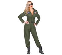 Déguisement Pilote D'avion Femme - Taille: L Vert