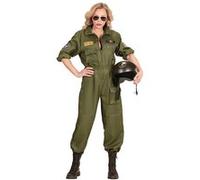 déguisement pilote de combat femme - m - vert - widmann 65542 Vert G