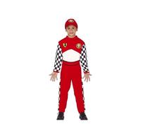 FIESTAS GUIRCA | Costume de Pilote de Formule Enfant - Combinaison, Ceinture et Casquette - Costumes de Courses et Sports pour Halloween, Carnaval et Fêtes Costumées - Idéal pour Enfants