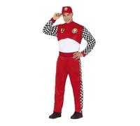 Déguisement - Pilote de Formule 1 - Rouge - Casquette incluse - Taille L M