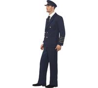 Déguisement Pilote De Ligne Homme Medium Bleu